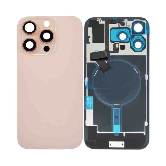 Tapa Trasera Apple iPhone 16 Pro Max con Wireless Charge+Flashlight Flex Titanio Desierto